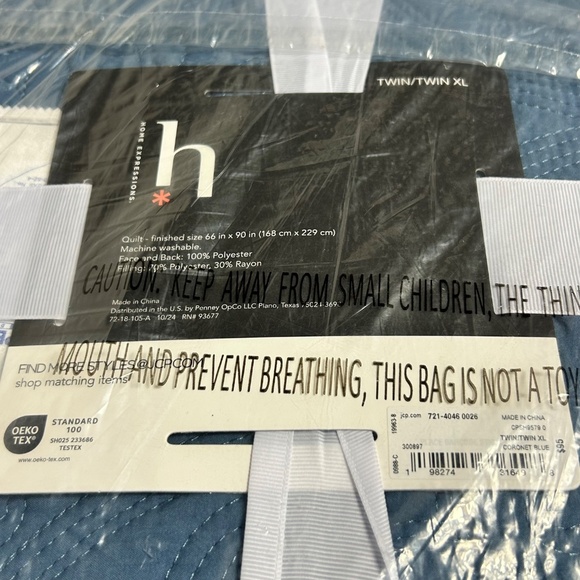 BRAND NEW Harper Quilt Coronet Blue - Twin/Twin XL - Picture 4 of 5